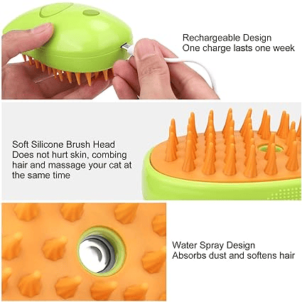 🐱Cat Steamy Brush-🐱3 In1 Spray Cat Brush